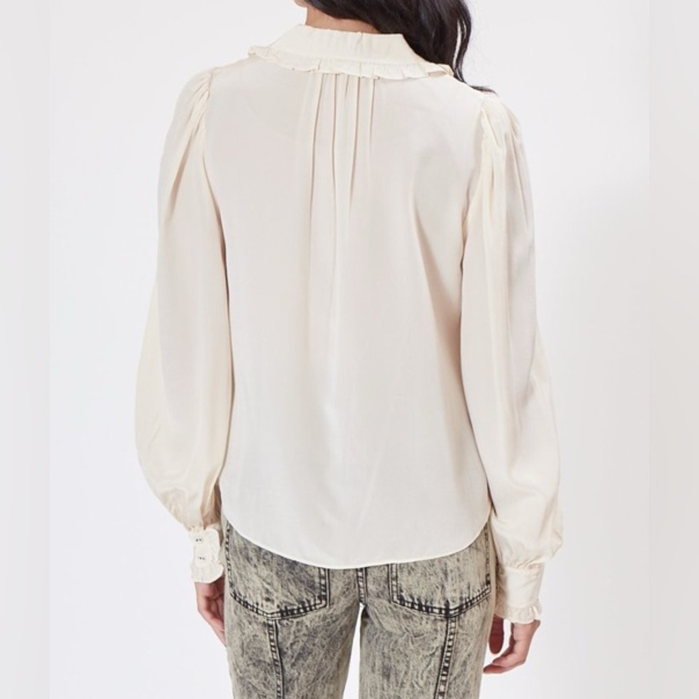 Ulla Johnson Cream Ruffle Blouse - Picture 2 of 7